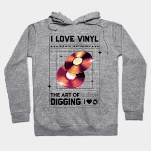 VINYL  - The Art Of Digging (Black) Hoodie